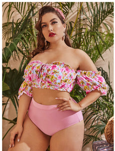 Bardot Frill Highwaist Bikini