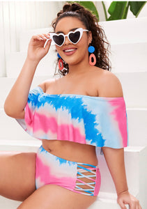 Tie Dye Bardot Bikini
