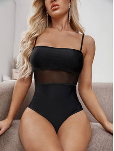 Contrast Mesh One Piece