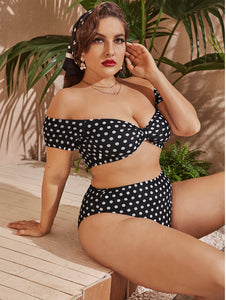 Polka Dot Bardot Highwaist
