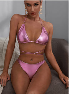 Metallic Ring Link Bikini