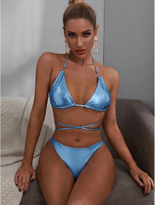 Metallic Ring Link Bikini