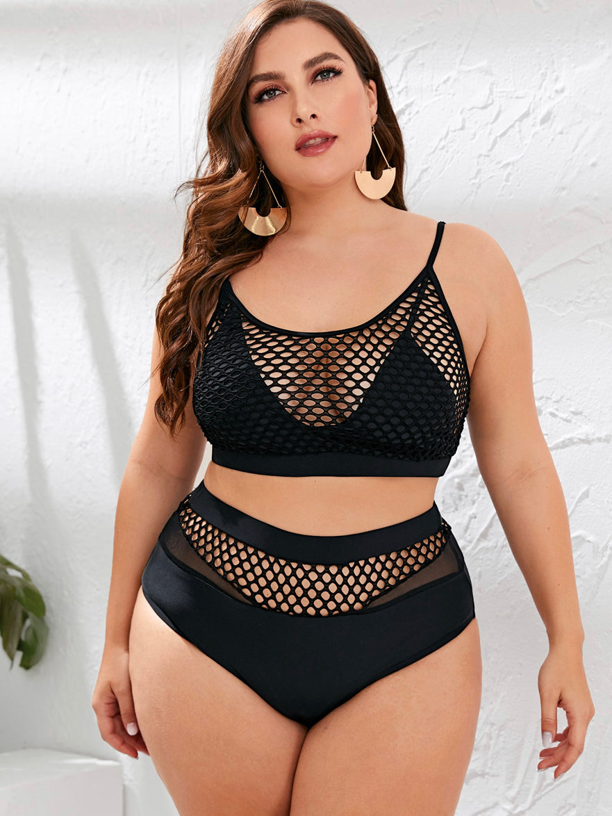 Fishnet Bikini Set