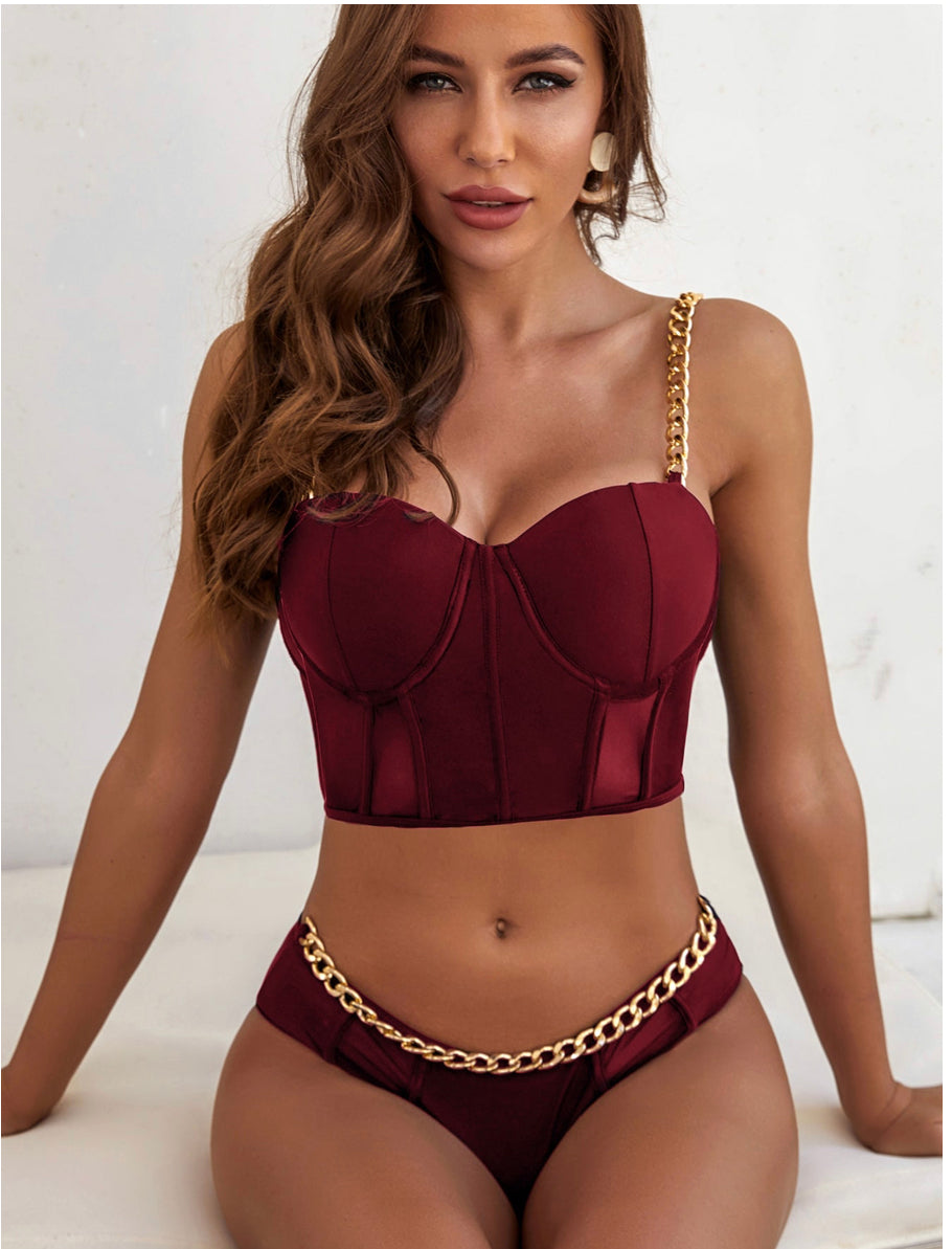 Chain linked Underwire Swimsuit