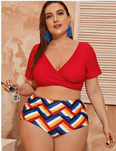 Short Sleeve Geo Bikini