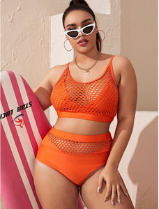 Fishnet Bikini Set